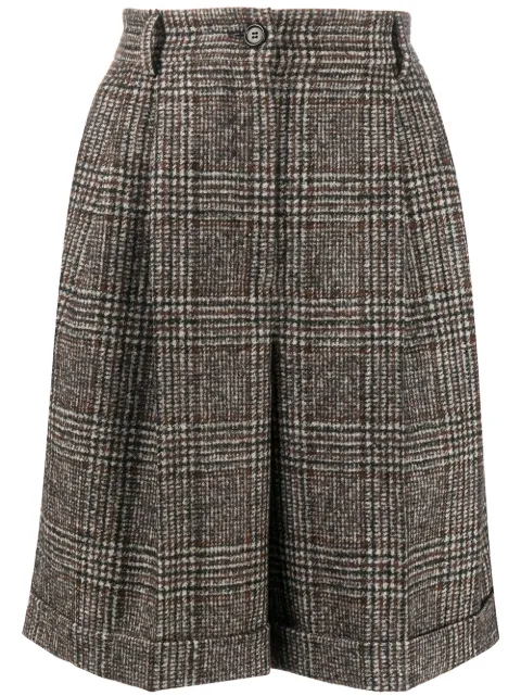 Dolce & Gabbana Glen plaid turn-up shorts