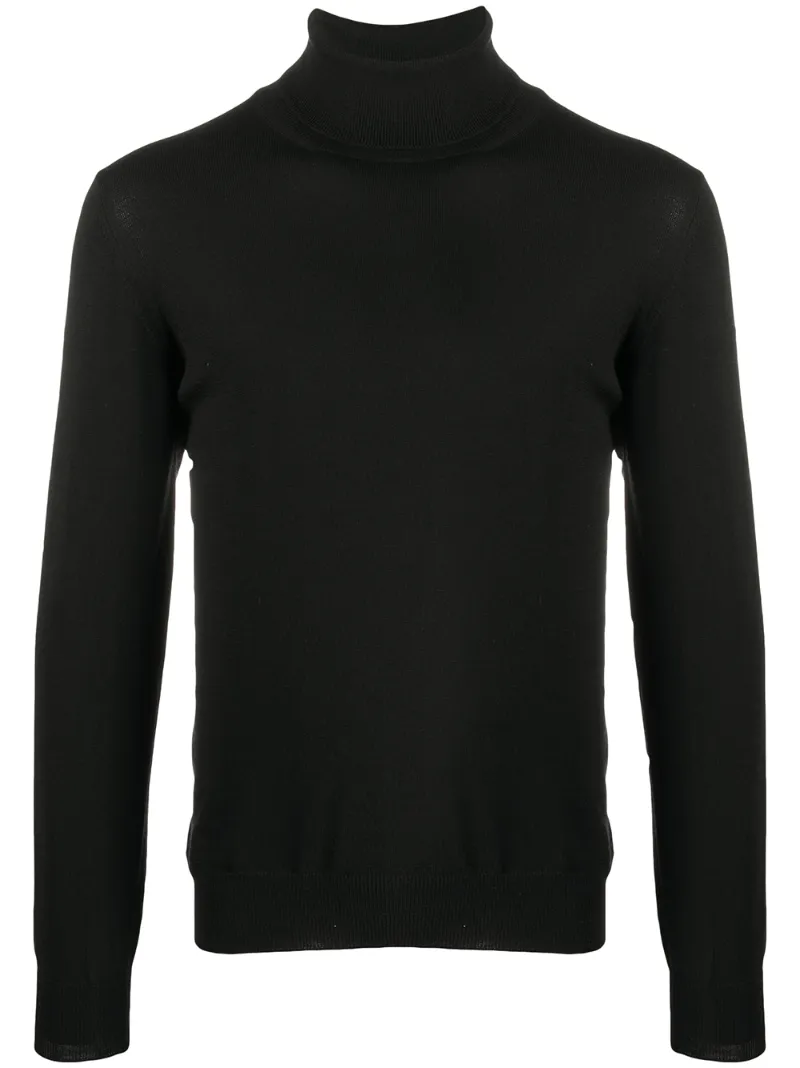 Click to view more detailed imagery on our partner's website Fileria Ribbed Roll-neck Jumper In Black