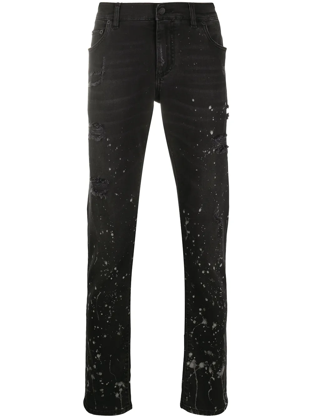 Dolce & Gabbana paint-splatter slim-fit Jeans - Farfetch