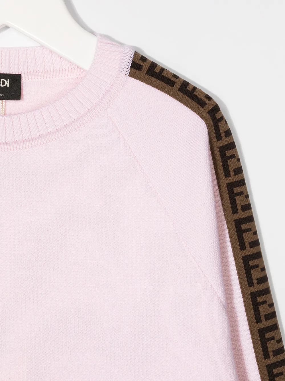 Fendi Kids Trui met FF afwerking Roze