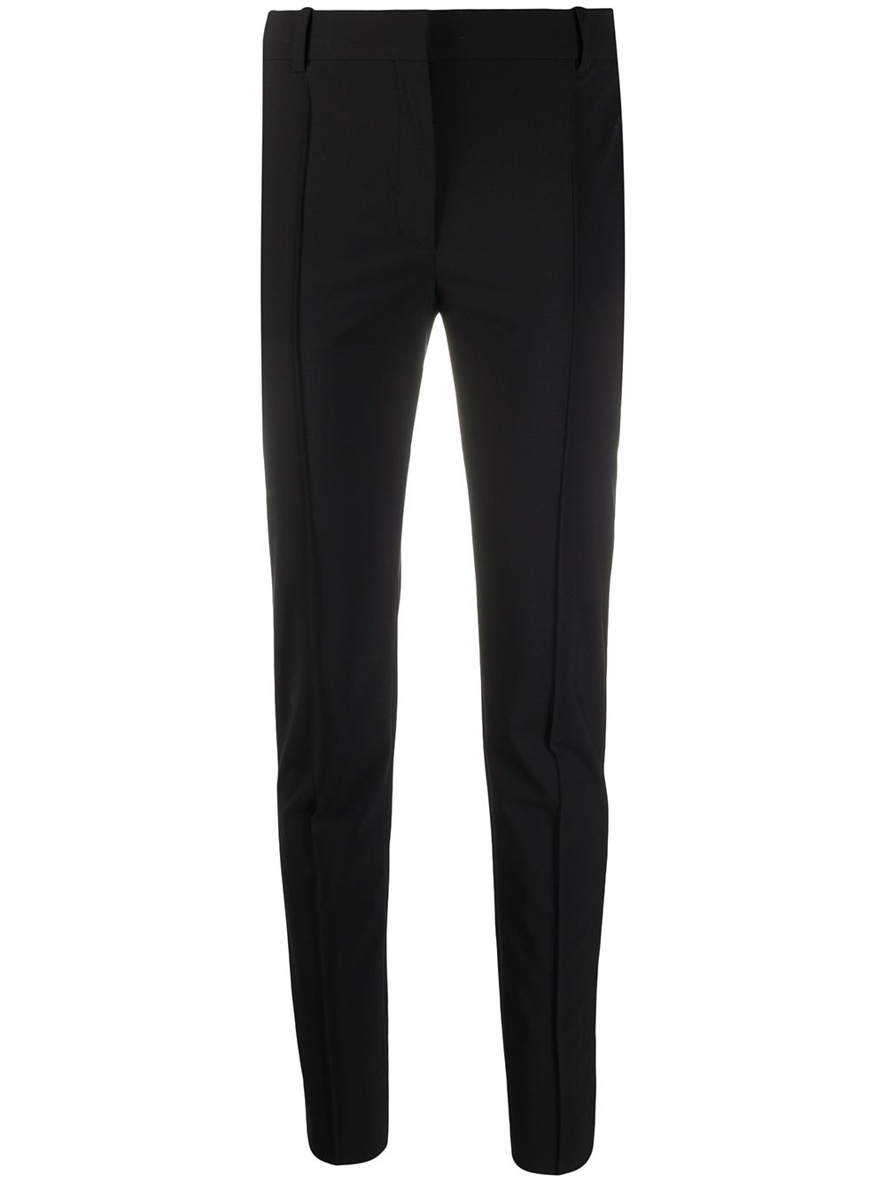 Shop Valentino Slim-fit Tailored Trousers In Black