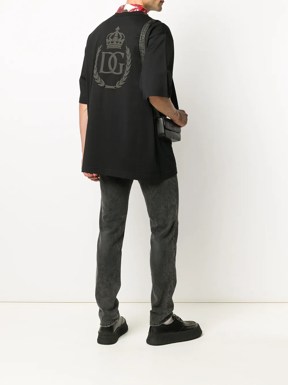 Dolce & Gabbana T-shirt met logoprint - Zwart