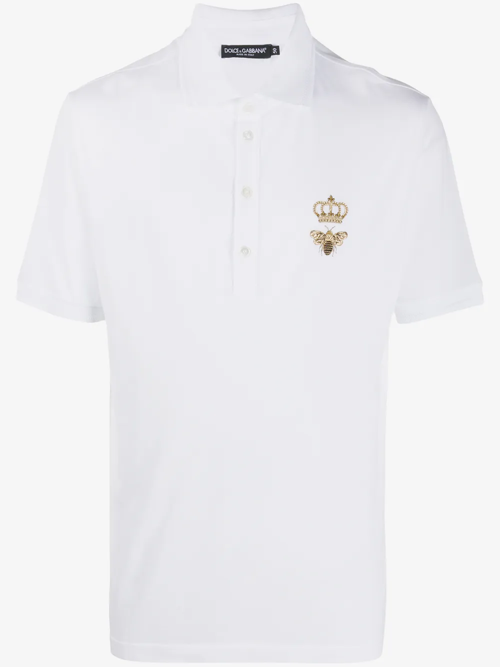 Dolce & Gabbana 자수 피케 폴로 셔츠 | 화이트 | Image 1