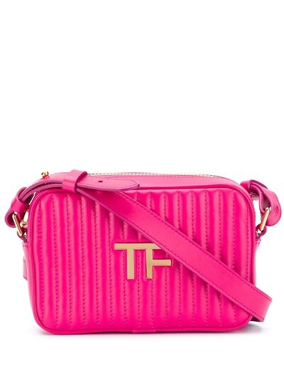 TOM FORD logo plaque camera bag pink | MODES