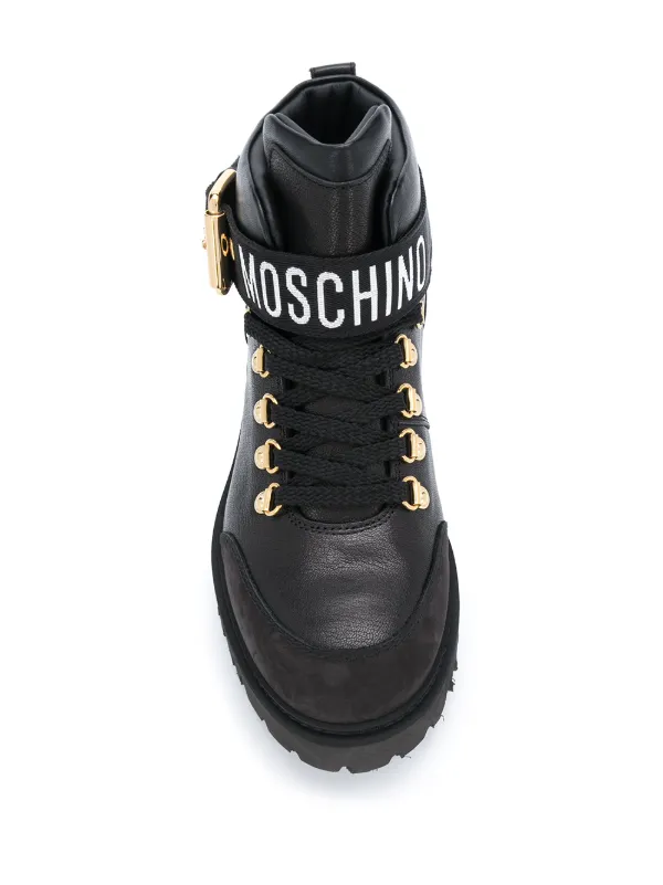 moschino leather boots