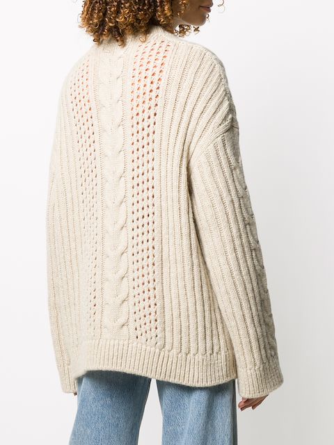 nanushka eria cable knit sweater