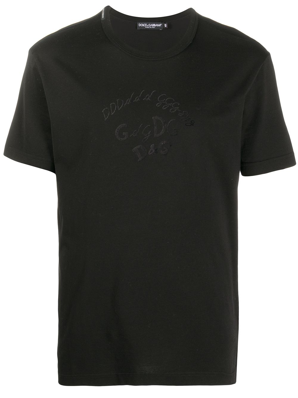 Shop Dolce & Gabbana flocked cotton t-shirt with Express Delivery ...