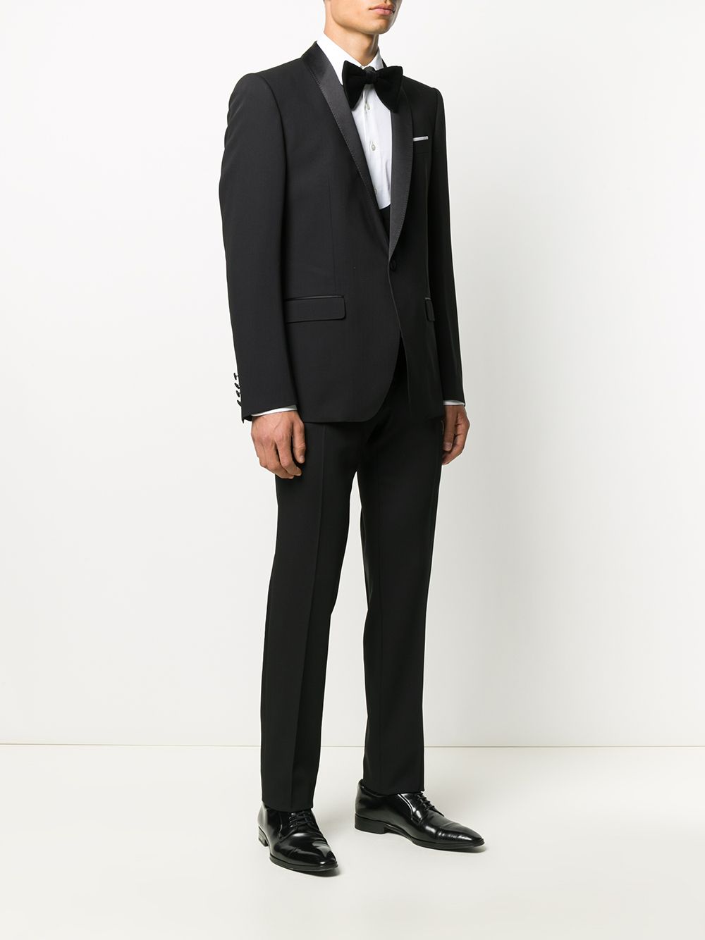 Shop Dolce & Gabbana Single-breasted Three-piece Suit In Black