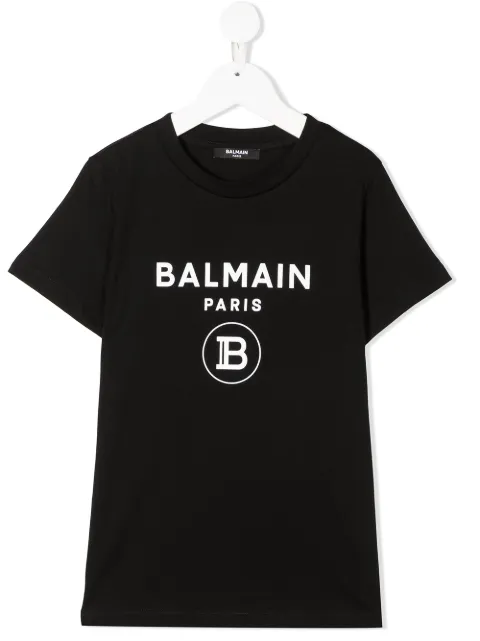 Balmain Kids تيشيرت بطبعة شعار الماركة