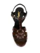 Saint Laurent Tribute crocodile-effect sandals