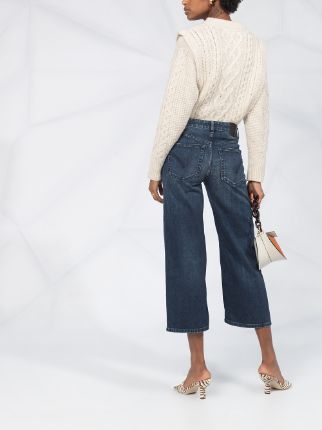 cropped wide leg jeans展示图