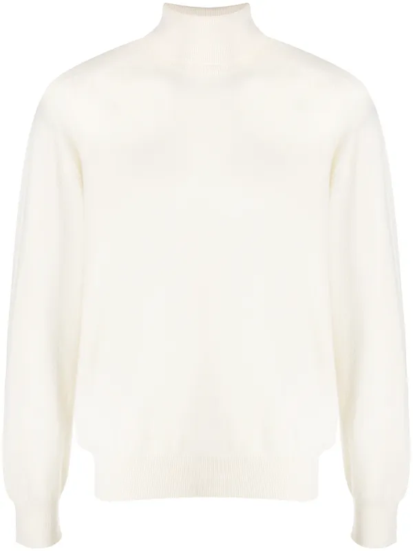 Shop White Z Zegna Turtleneck Cashmere Jumper With Express Delivery Farfetch