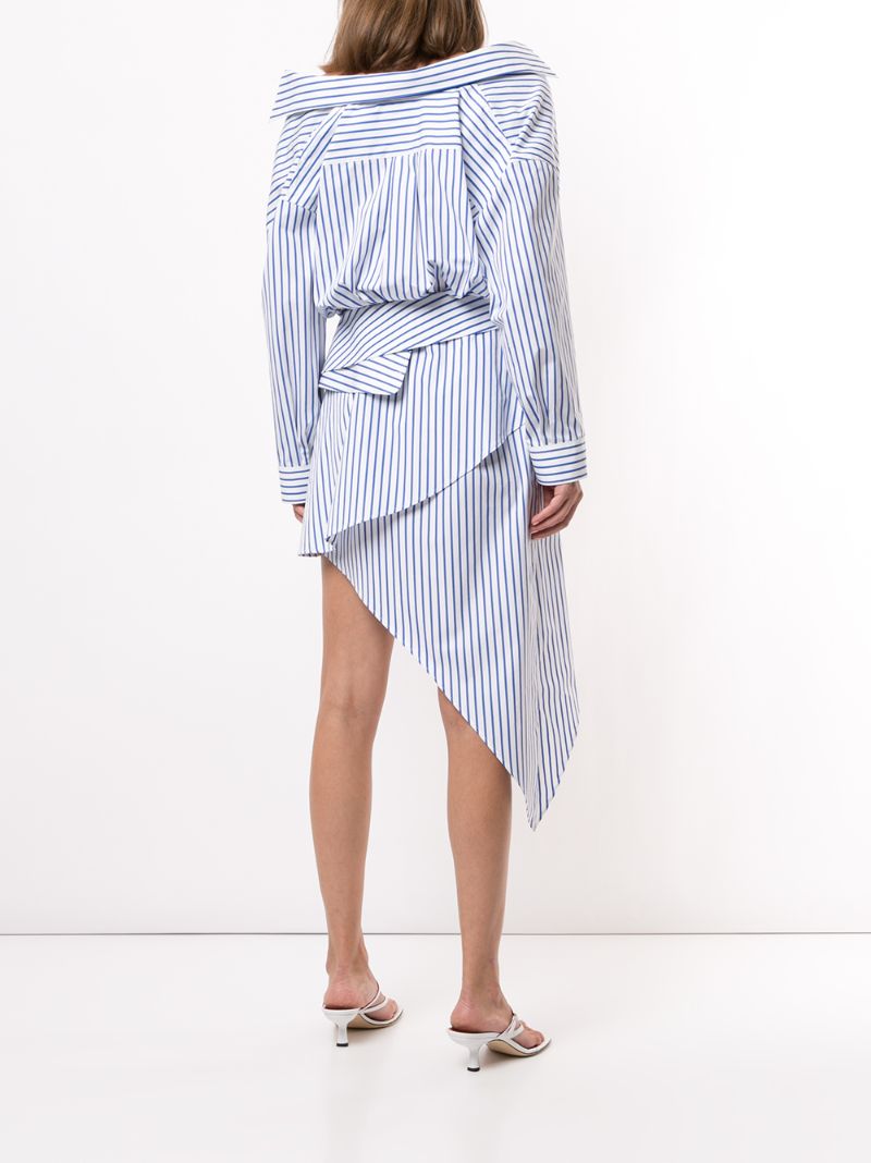 ALEXANDER WANG ASYMMETRIC LAYERED-EFFECT SHIRT DRESS