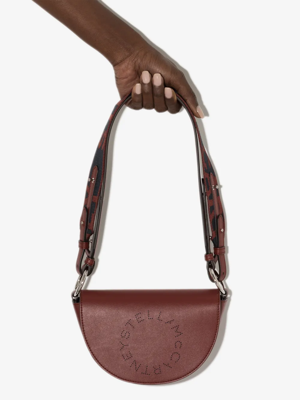 STELLA MCCARTNEY RED MARLEE MINI LOGO SHOULDER BAG,700083W854215633128