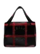 Image 1 of Stella McCartney check eyelet logo tote bag