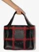 Stella McCartney check eyelet logo tote bag