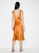 Asceno The Bordeaux V-neck midi dress