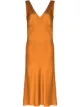 Image 1 of Asceno The Bordeaux V-neck midi dress