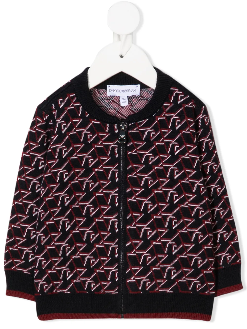

Emporio Armani Kids cárdigan con estampado geométrico - Azul
