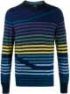 Image 1 of PS Paul Smith striped-pattern crew neck jumper