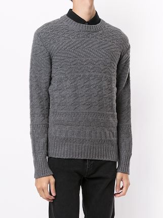 crew neck chunky knit jumper展示图