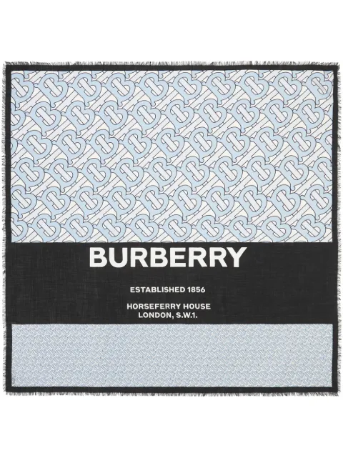 Burberry pañuelo grande con monograma