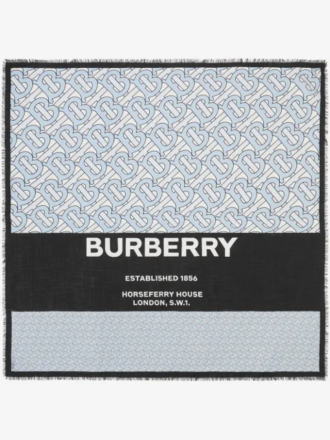 Burberry Schal mit Monogrammmuster