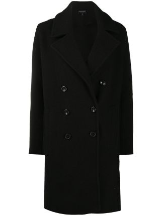 Emporio Armani Boxy Fit Knitted double-breasted Coat - Farfetch