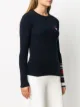 Valentino geometric-detail ribbed jumper