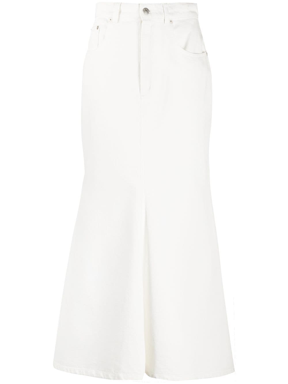 Nanushka Claudia Denim Skirt In White