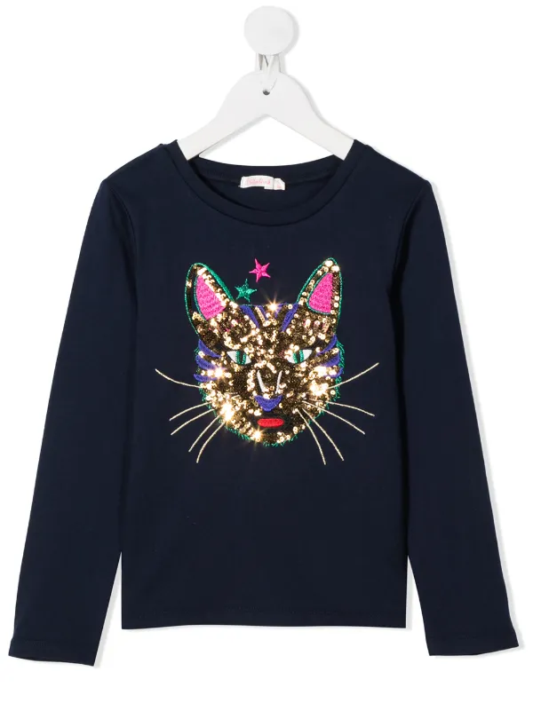 sequin cat shirt