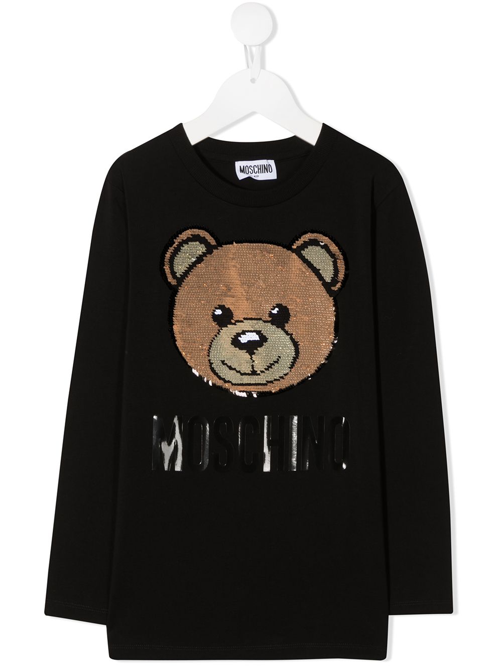 фото Moschino kids толстовка teddy bear с пайетками