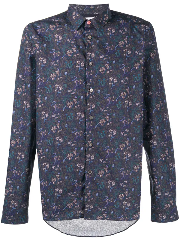 PS Paul Smith floral-print long-sleeved Shirt - Farfetch