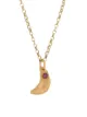 Alighieri 9kt yellow gold The Faint Moonlight ruby necklace
