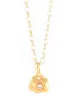 Alighieri 9kt yellow gold A Flash of Lightning diamond pendant necklace
