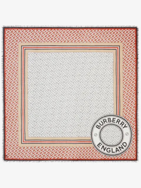 Burberry large monogram square scarf