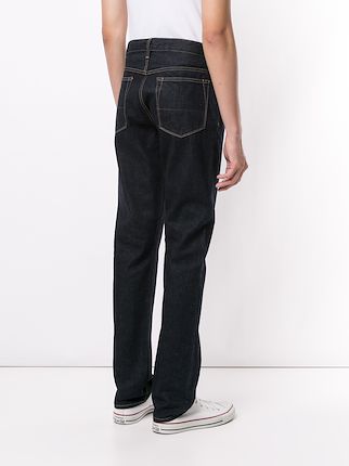 high-waisted straight leg jeans展示图