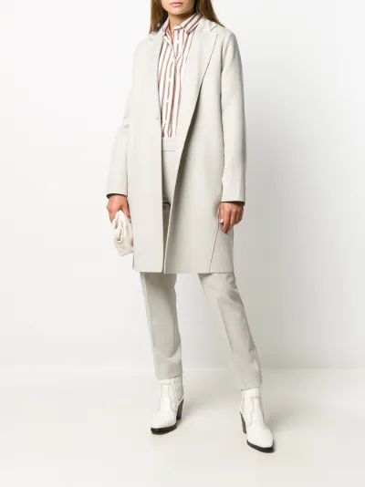 knitted single breasted coat | Piazza 