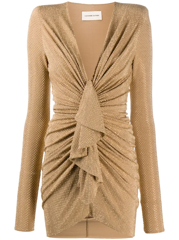 alexandre vauthier gold dress