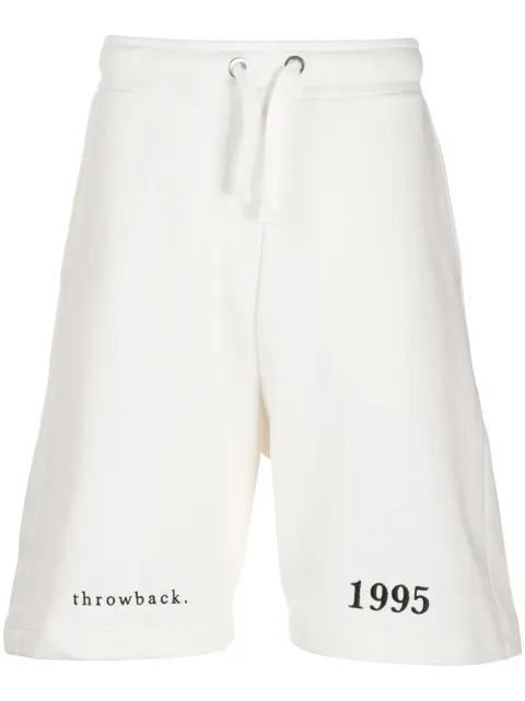 Throwback. shorts deportivos con logo bordado