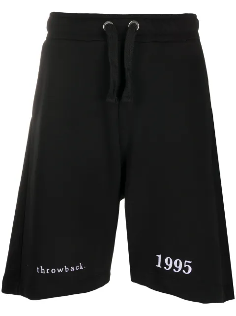 Throwback. shorts deportivos con logo bordado