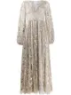 Image 1 of Giambattista Valli all-over floral embroidered dress with sheer puff sleeves