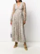 Image 2 of Giambattista Valli all-over floral embroidered dress with sheer puff sleeves