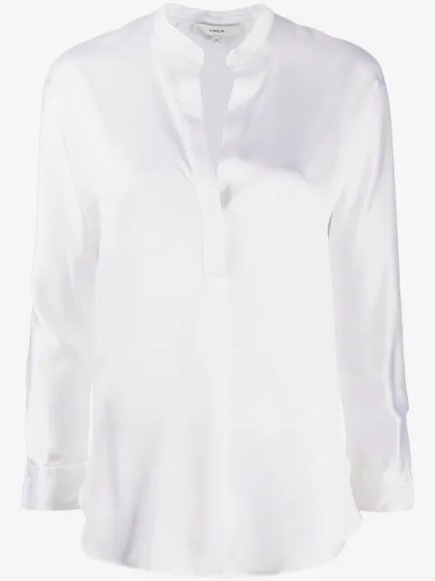 Vince Bluse mit Schleifenkragen