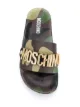 Moschino camouflage logo slides