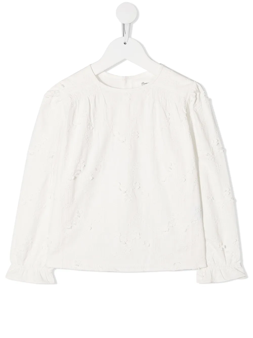 blouse à fleurs brodées