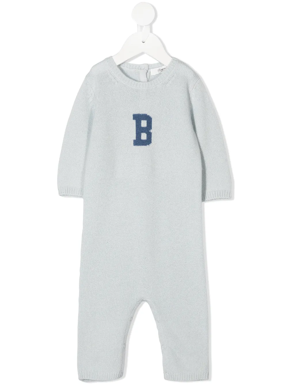 

Bonpoint mameluco tejido con logo en intarsia - Azul