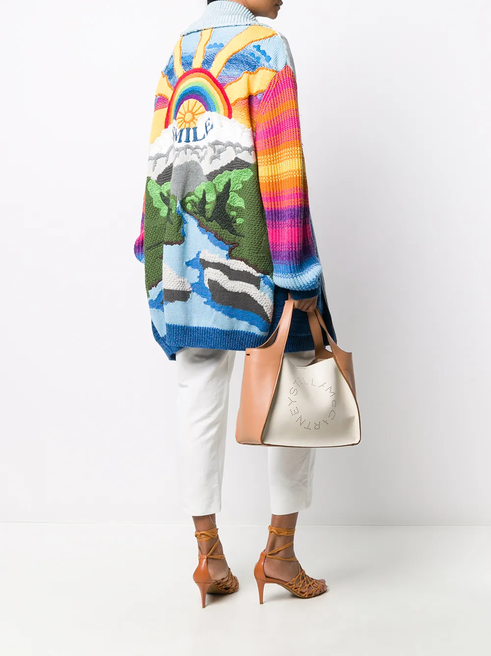 STELLA MCCARTNEY SMILE KNITTED ZIPPED CARDIGAN