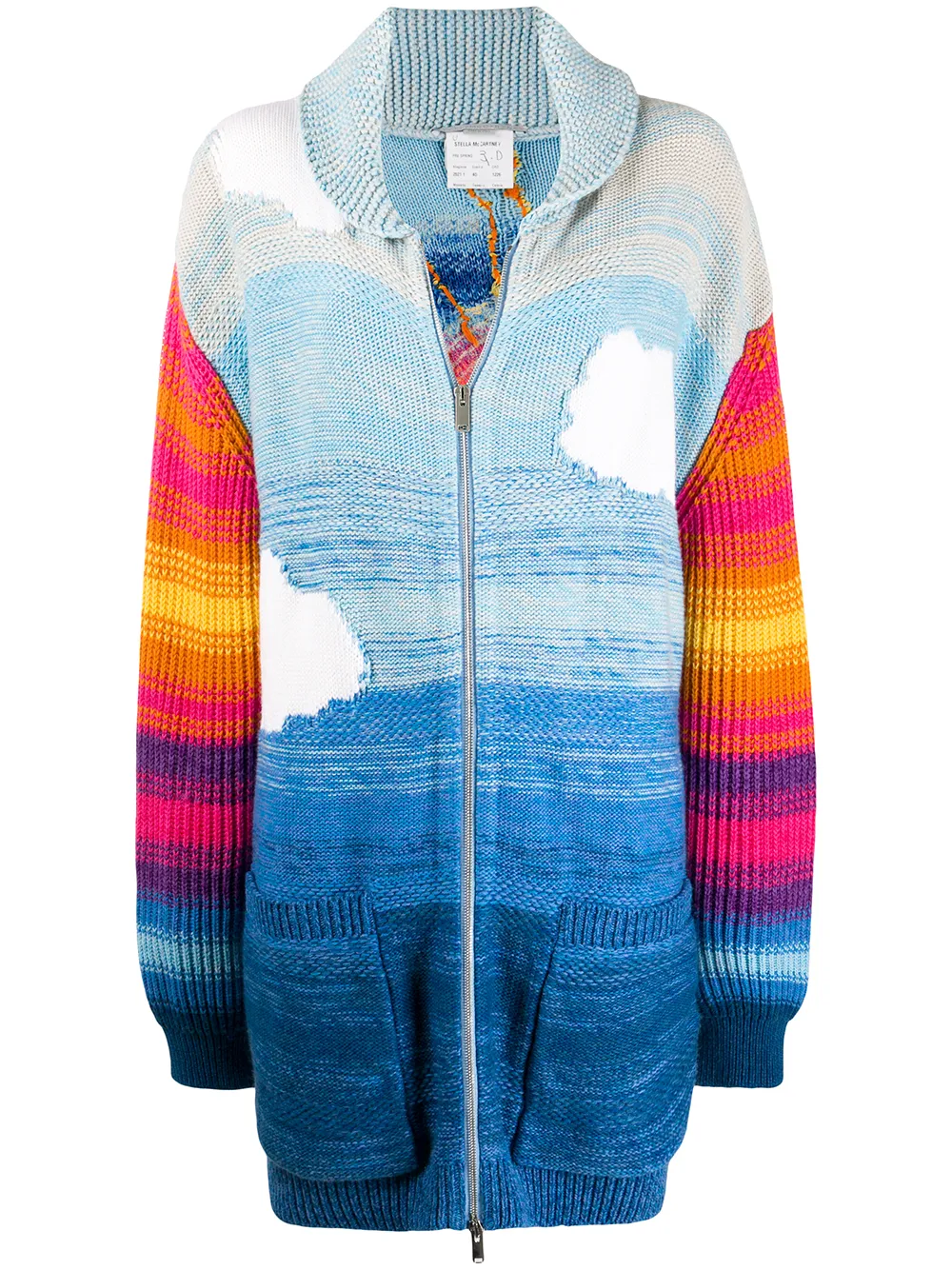 STELLA MCCARTNEY SMILE KNITTED ZIPPED CARDIGAN