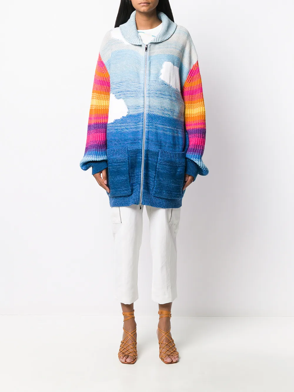 STELLA MCCARTNEY SMILE KNITTED ZIPPED CARDIGAN
